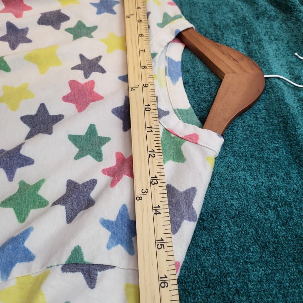 Chaser Colorful Star Print Crop Top Rainbow, Kidcore Whimsical Grunge Sz Med - Picture 4 of 7